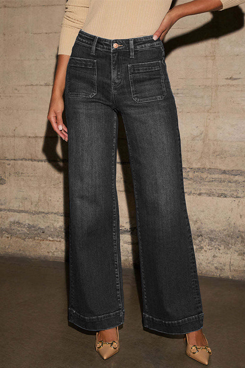 Heididress High Rise Double Patch Pocket Straight Leg Pants