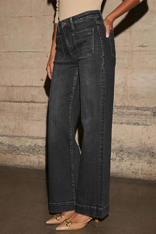 Heididress High Rise Double Patch Pocket Straight Leg Pants