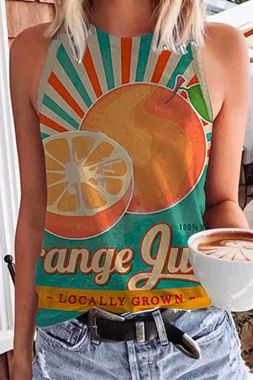 Heididress Cute Crewneck Graphic Printed Tank Top