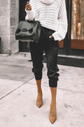 Heididress High Waist Pocketed Satin Joggers