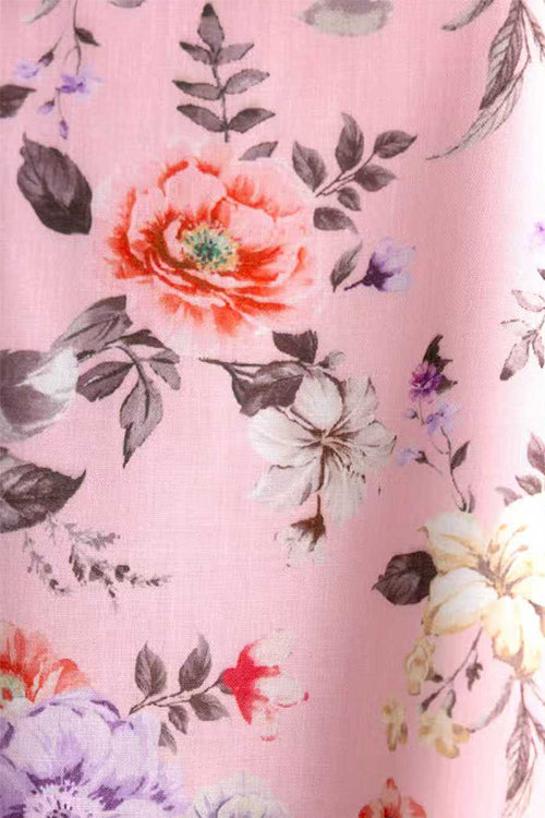 Adjustable Strap Floral Print Mini Dress