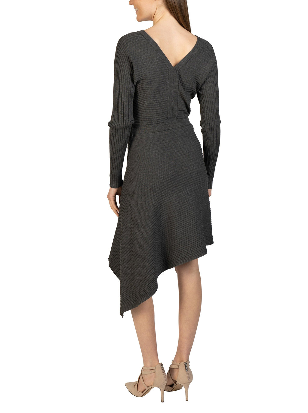 Asymmetrical Knit Sweater Dress