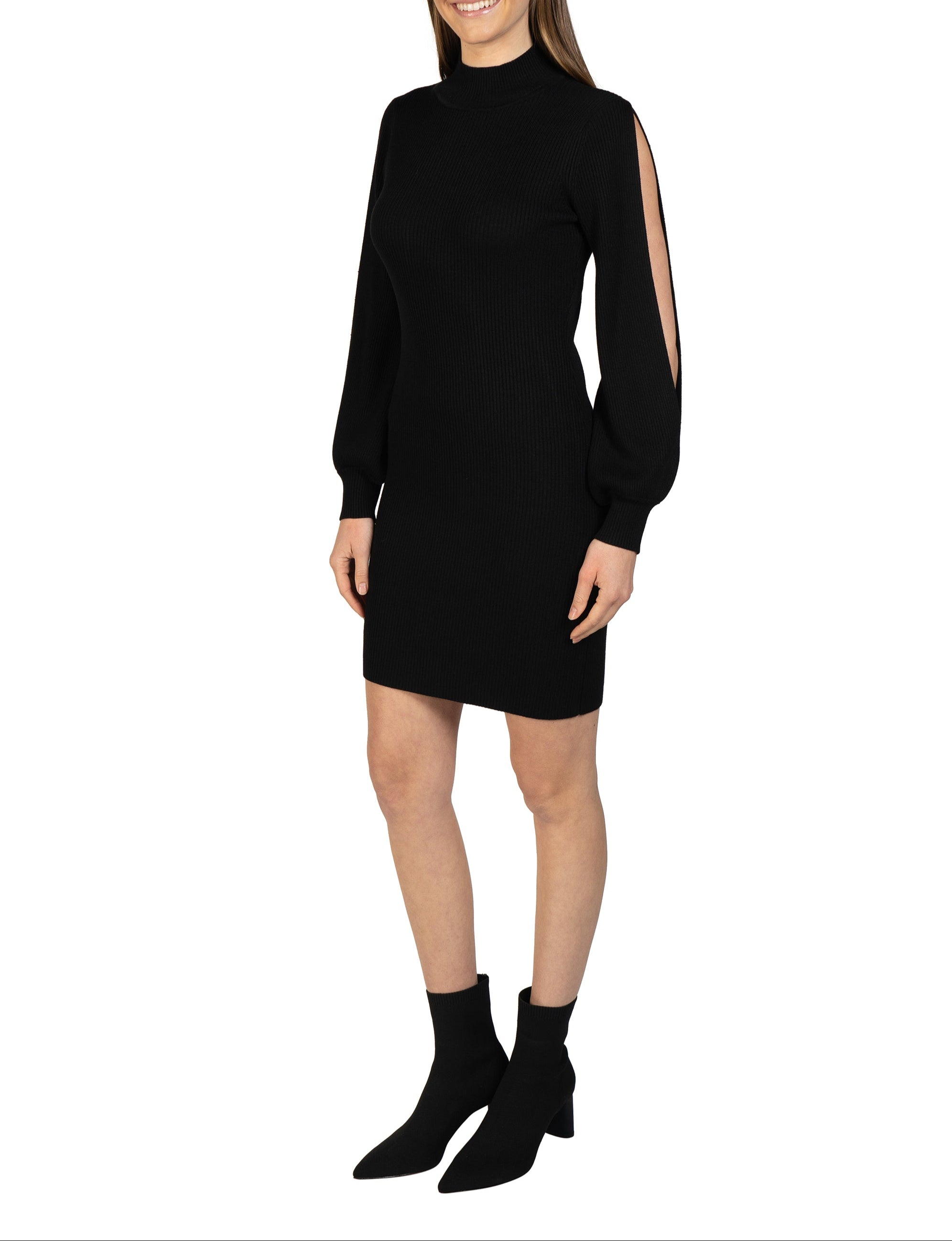 Bubble Sleeve Knit Dress