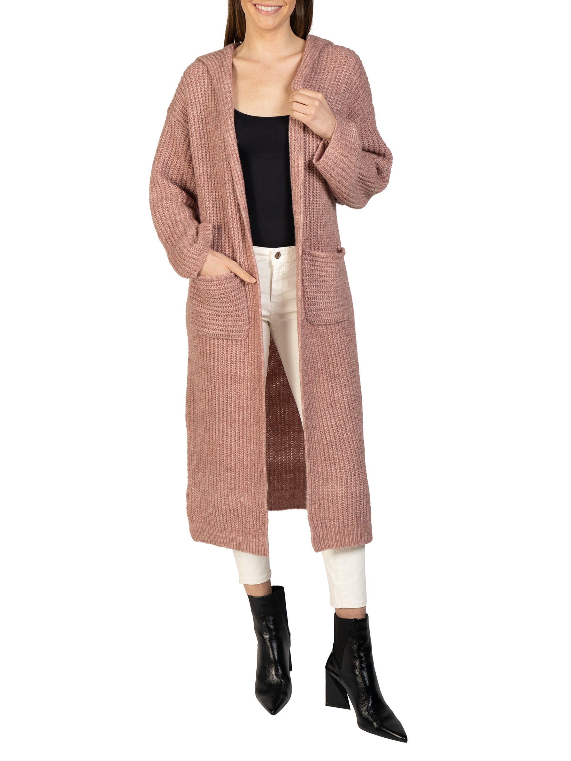 Long Hooded Cardigan
