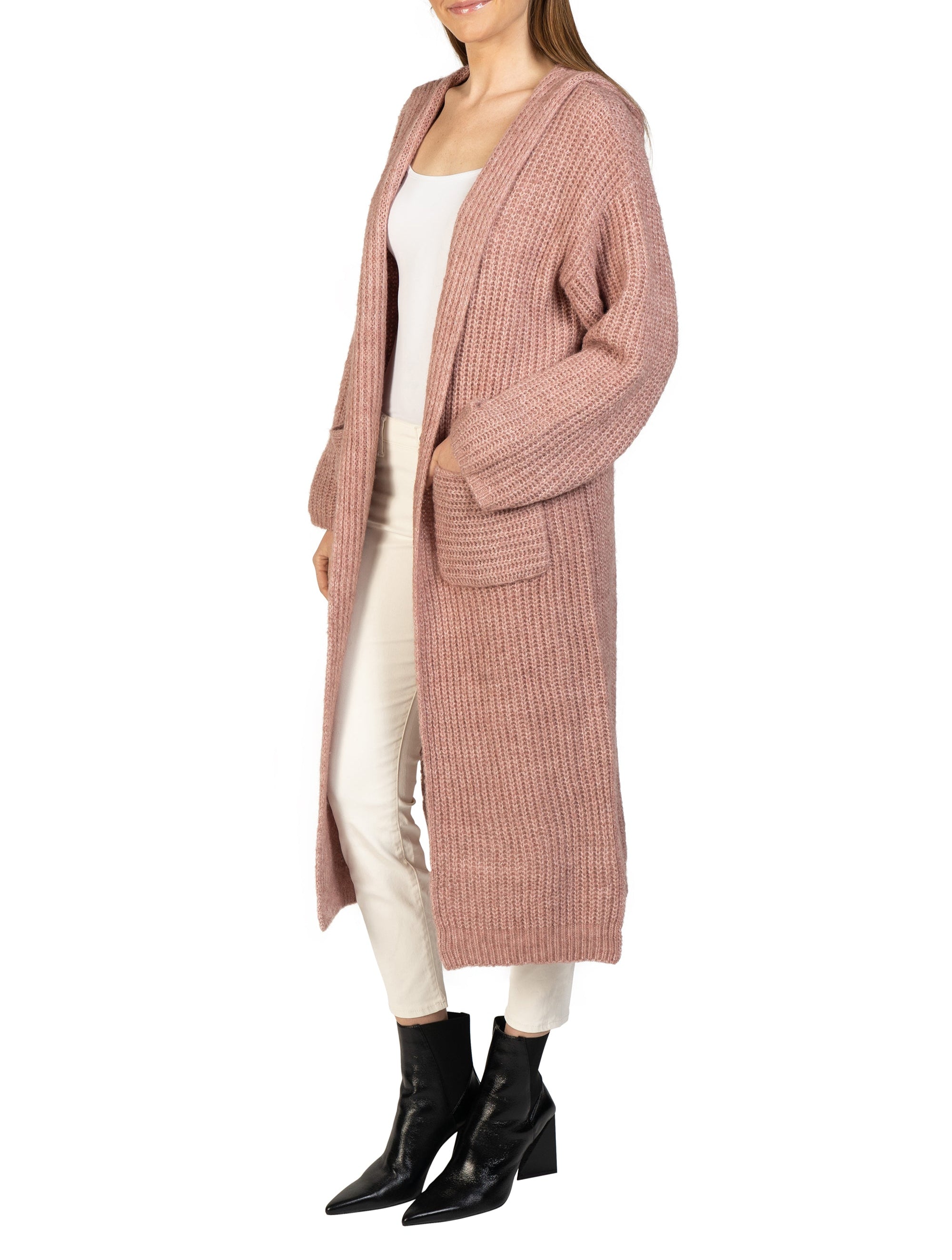 Long Hooded Cardigan