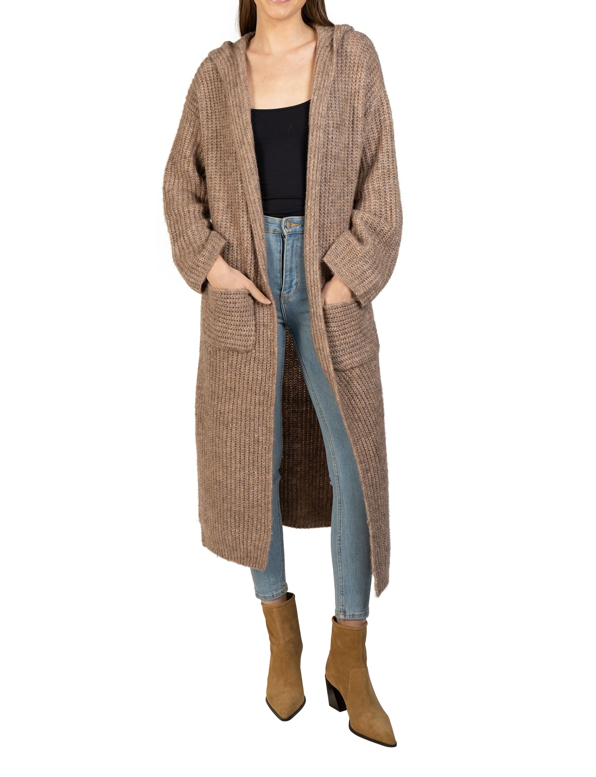 Long Hooded Cardigan