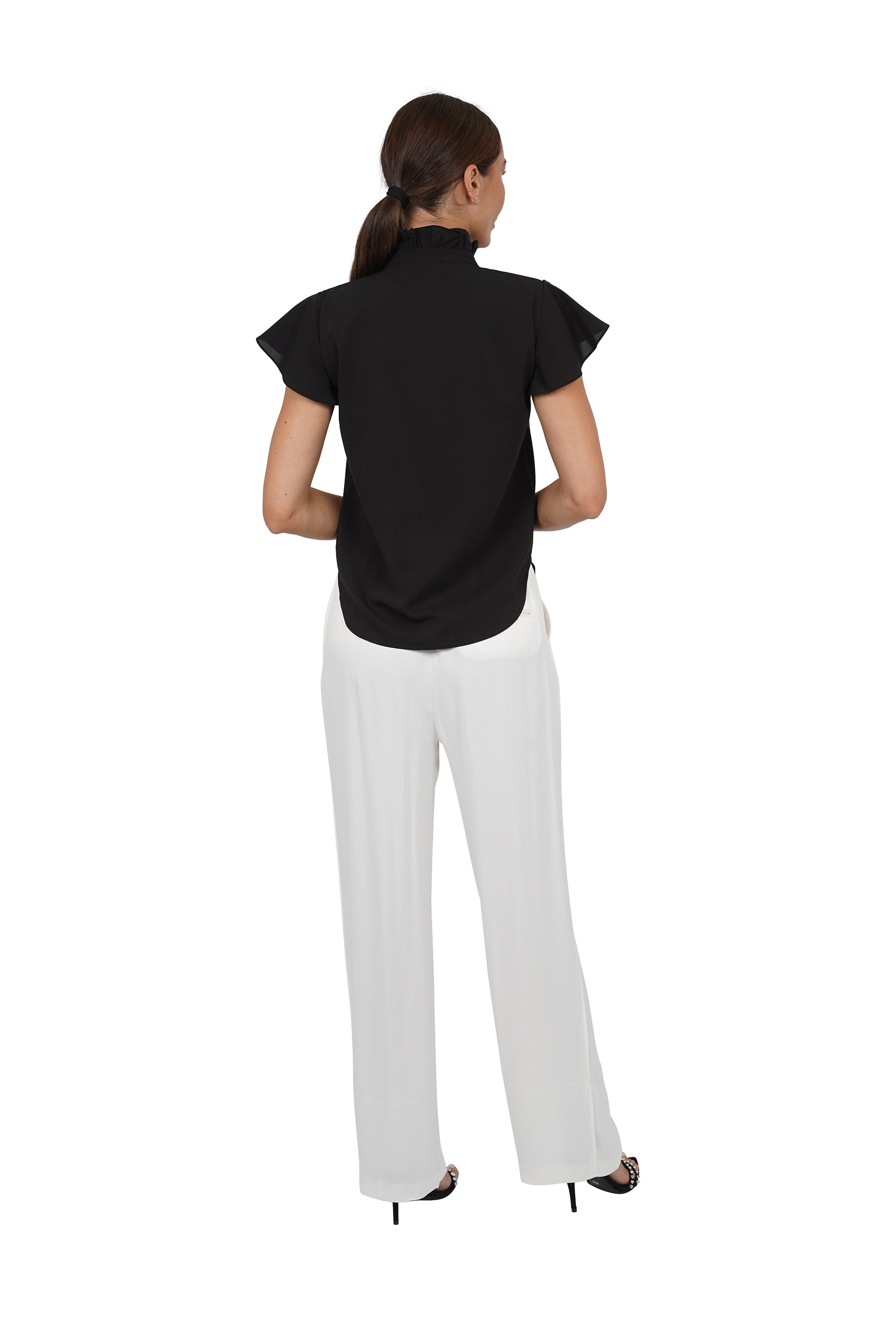 Trixie Cascade Ruffled Sleeve Blouse