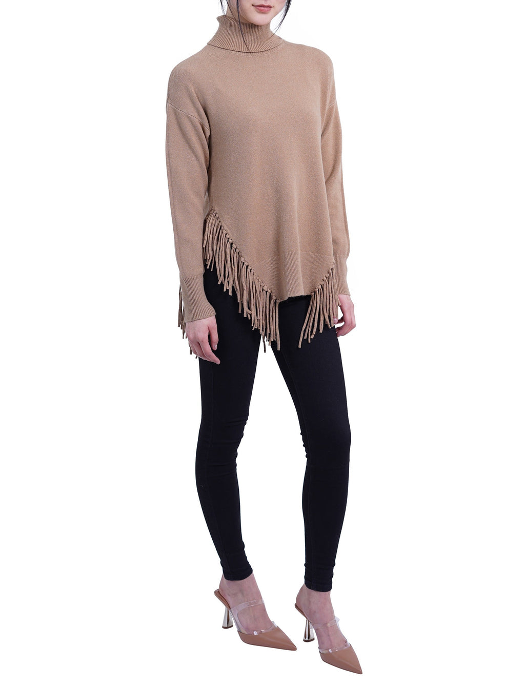 Fringe Turtleneck Sweater