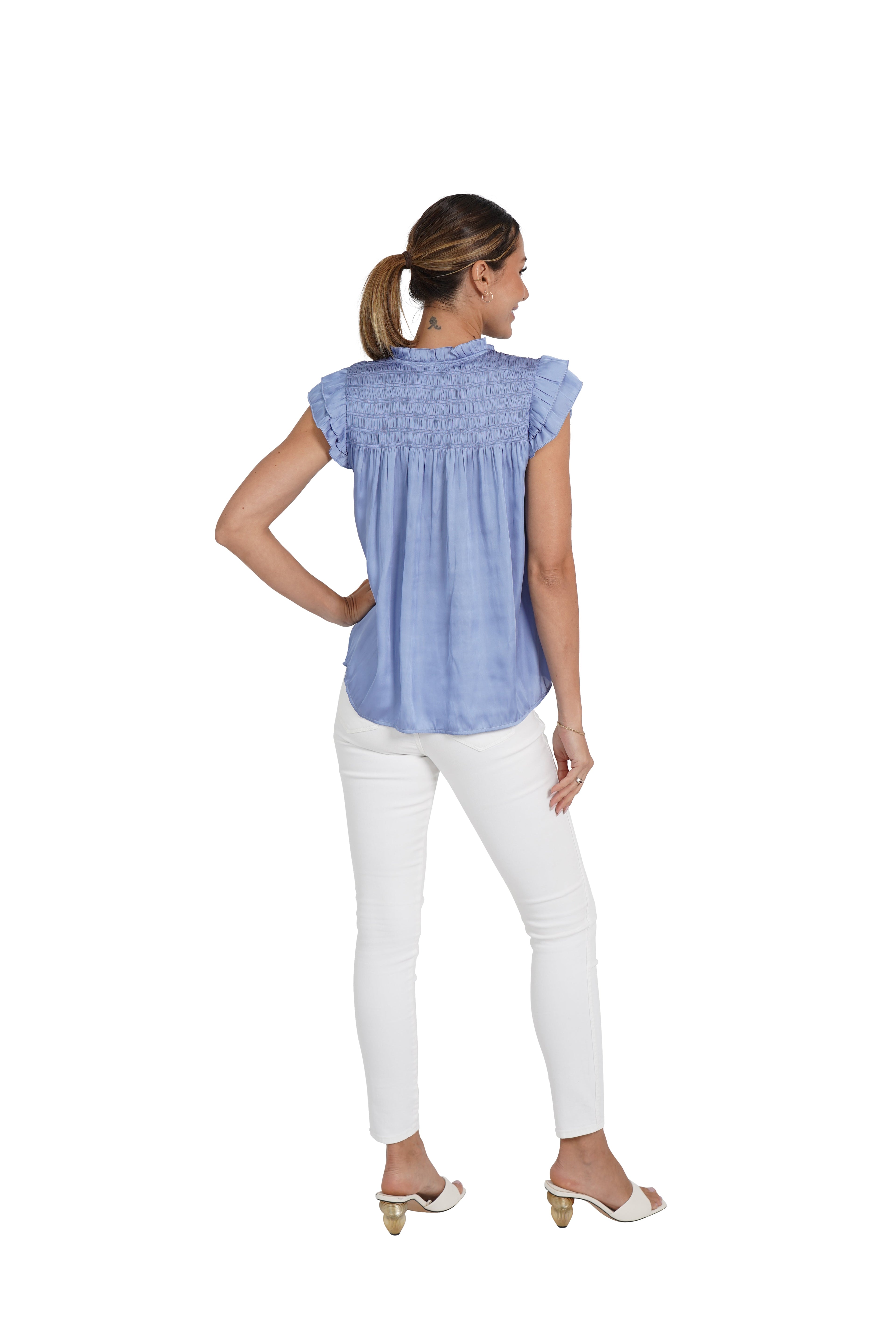 Agatha Ruffle Sleeve Top