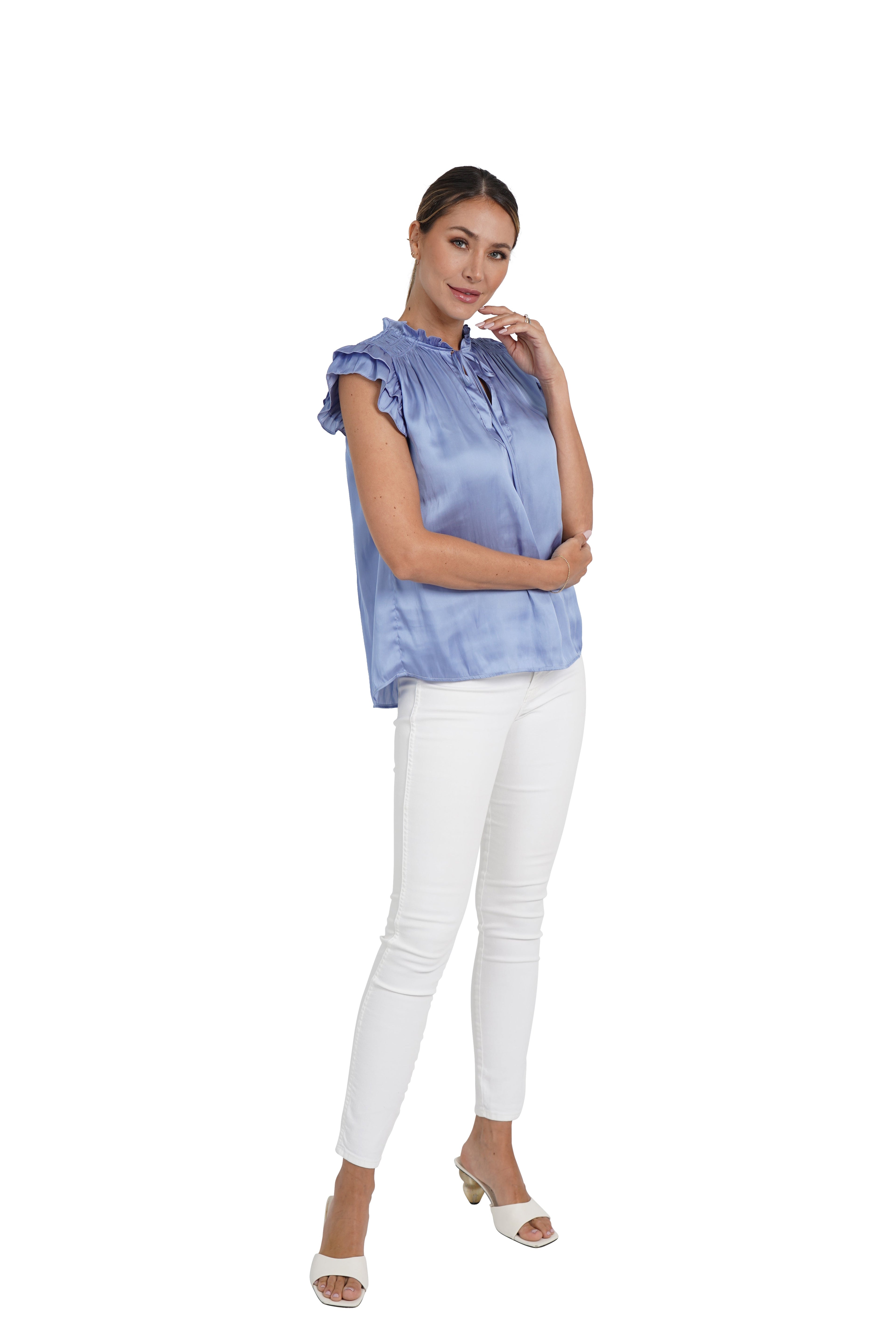 Agatha Ruffle Sleeve Top