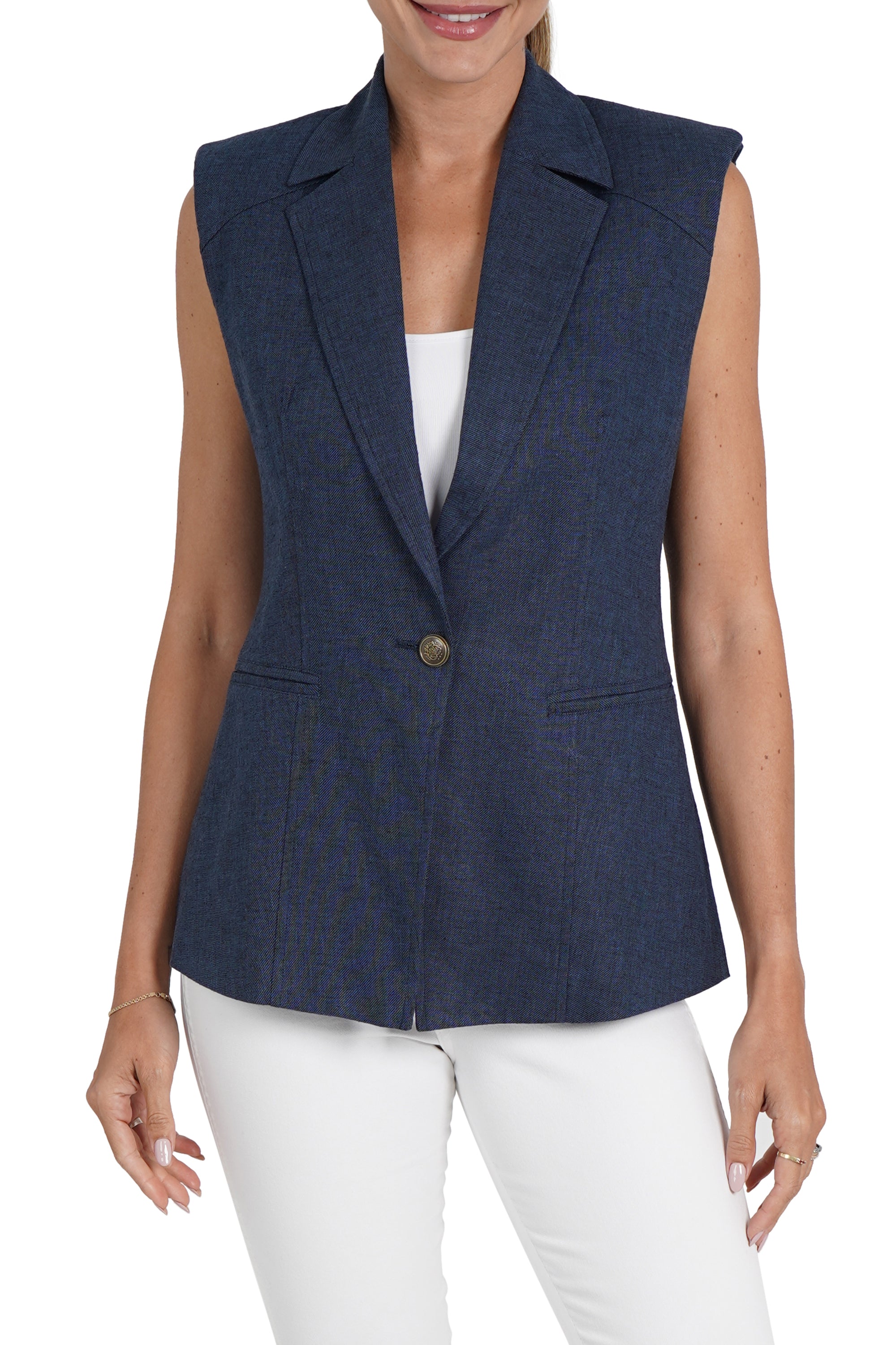 Polly Linen Blend Vest