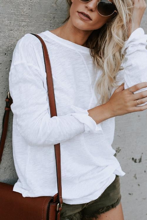Heididress Long Sleeve Plain T-shirt